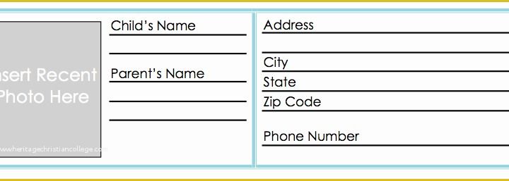 Child Id Card Template Free Of Free Printable Id Cards Templates Free Printable Id Card