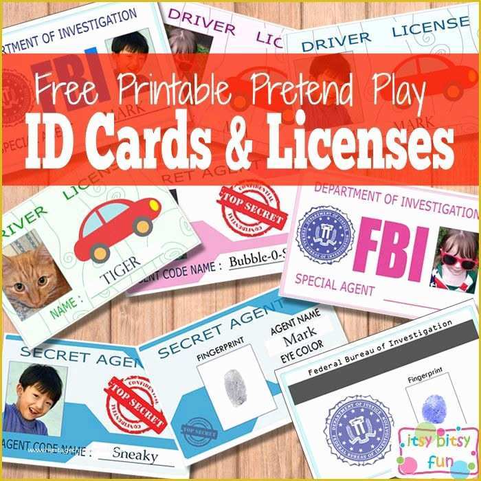 Child Id Card Template Free Of Free Printable Licenses and Id Cards for Kids