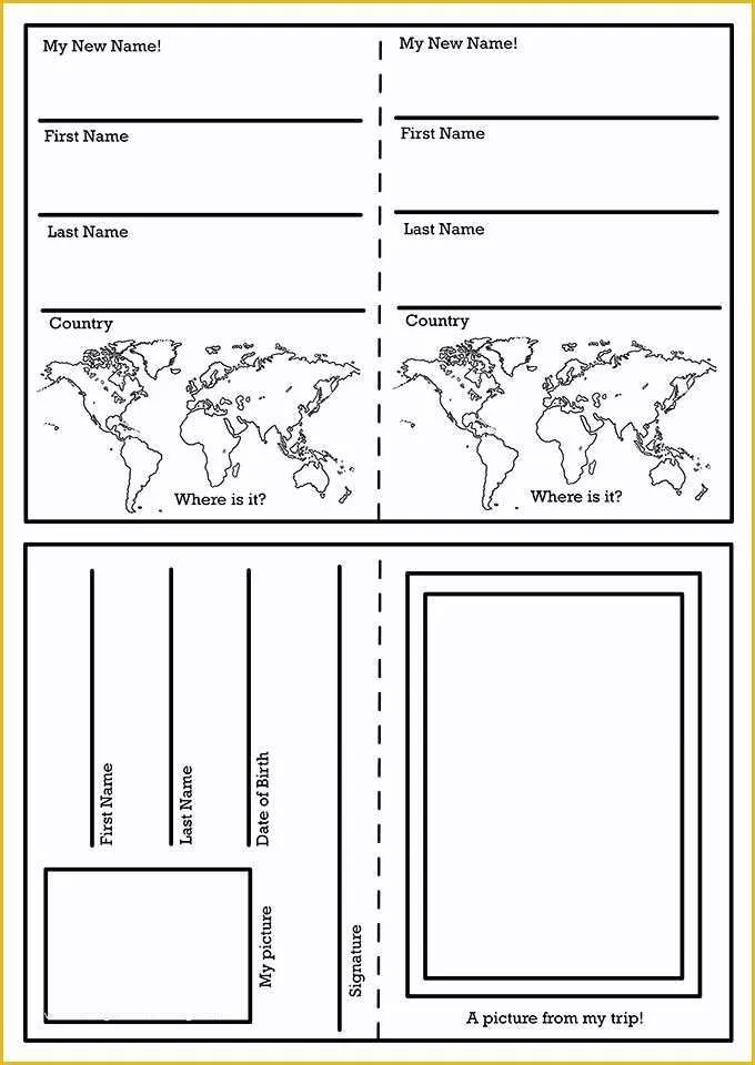 Child Id Card Template Free Of Passport Template – 19 Free Word Pdf Psd Illustrator