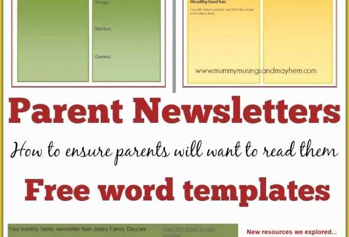 Childcare Newsletter Templates Free Of 35 Best Images About Kids Newsletter On Pinterest