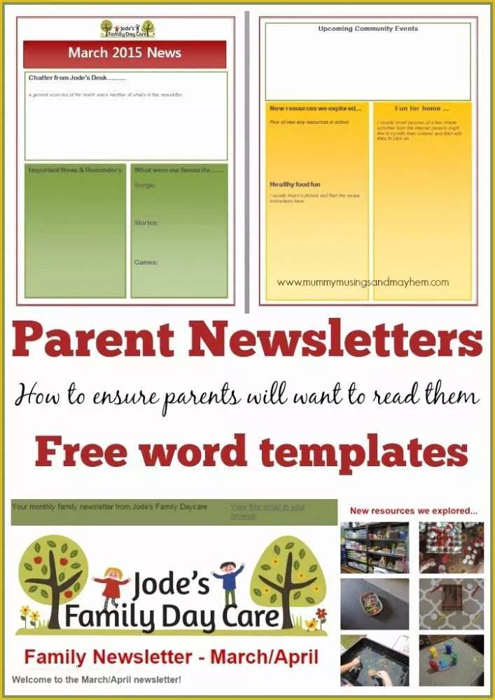 Childcare Newsletter Templates Free Of 35 Best Images About Kids Newsletter On Pinterest