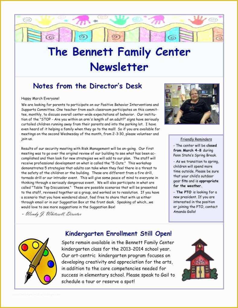 Childcare Newsletter Templates Free Of 9 E Page Newsletter Templates Free Pdf Doc format