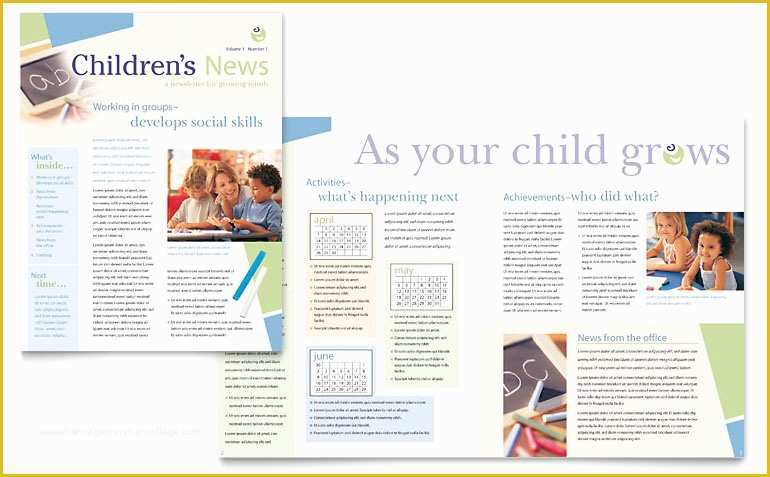 Childcare Newsletter Templates Free Of Child Care & Preschool Newsletter Template Word & Publisher