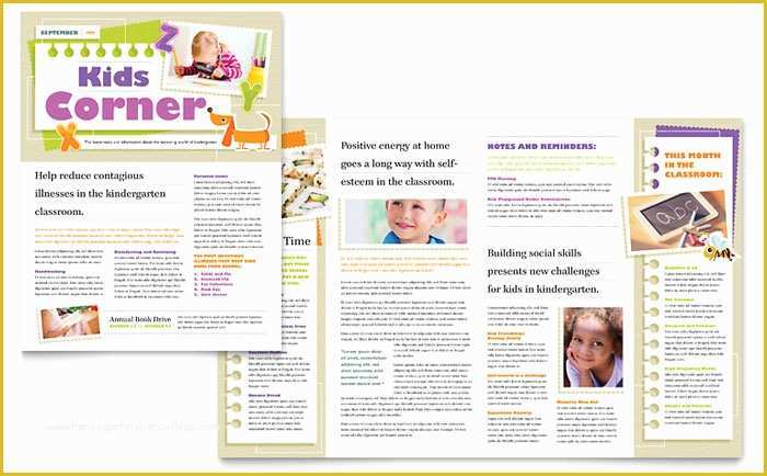 Childcare Newsletter Templates Free Of Kindergarten Newsletter Template Design