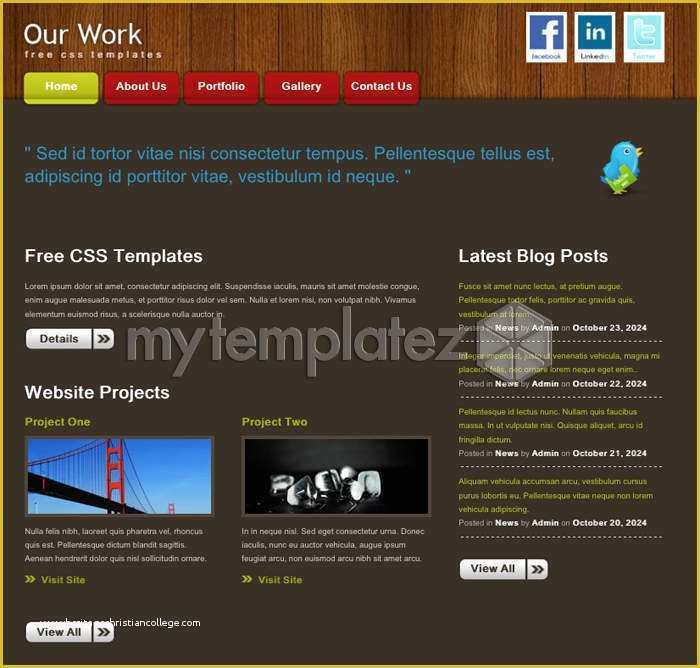 Children's Portfolio Template Free Of Free Templates Css Templates Portfolio Our Work