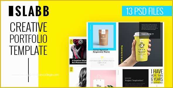 Children's Portfolio Template Free Of Slabb — Creative Portfolio Psd Template by Grawixthemes