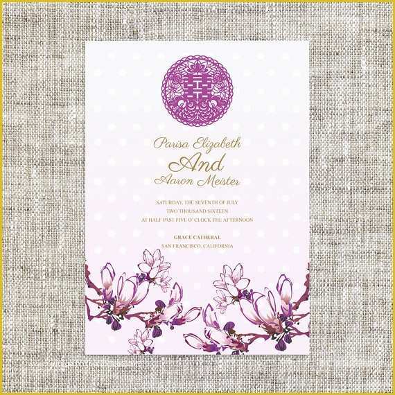  Chinese Wedding Invitation Template Free Download Of Diy Printable 