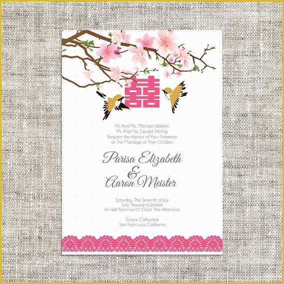 Chinese Wedding Invitation Template Free Download Of Diy Printable Editable Chinese Wedding Invitation Card