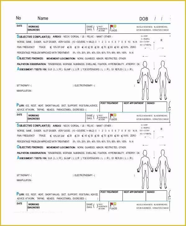 Chiropractic soap Notes Template Free Of 21 Note Template