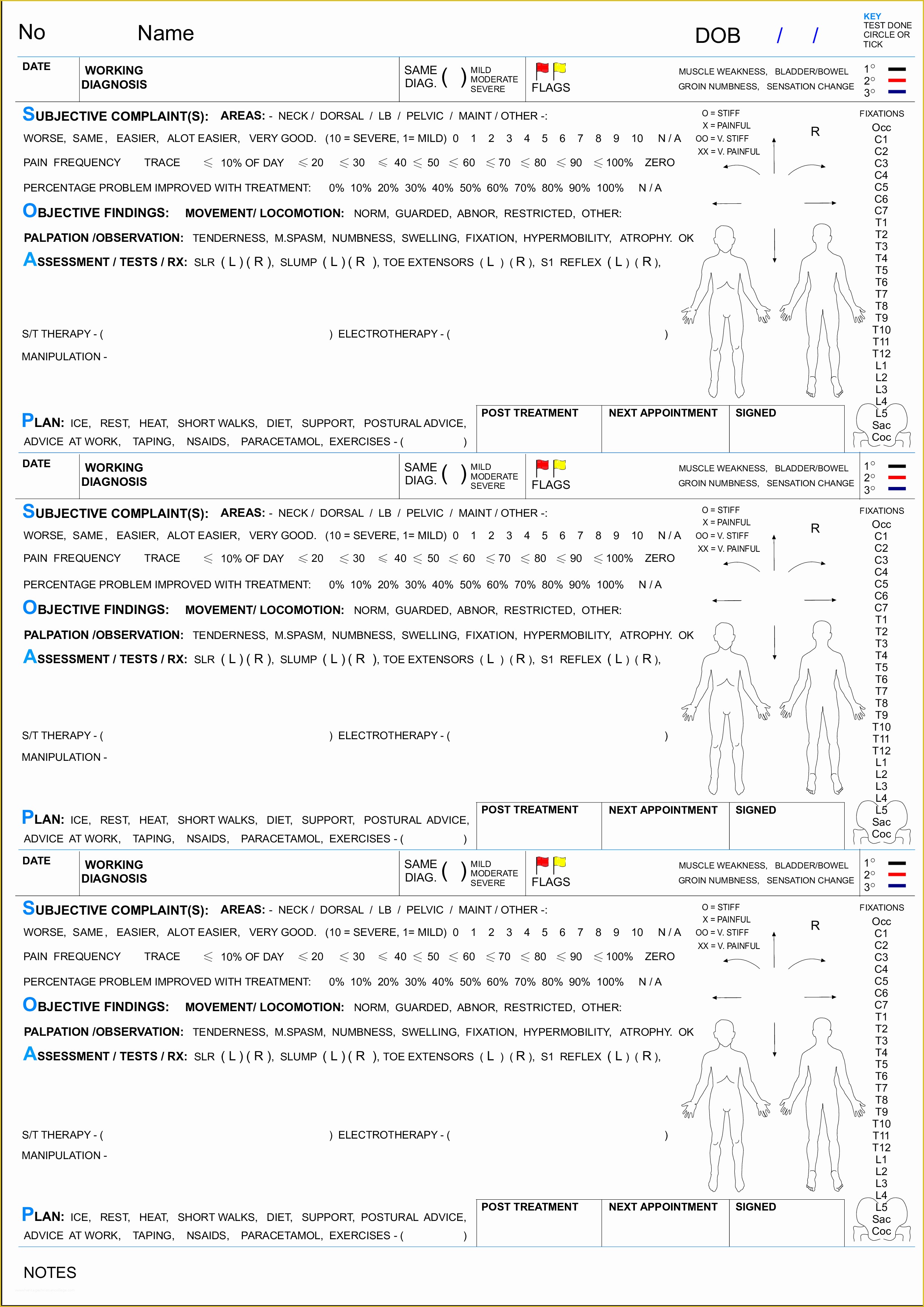 Chiropractic soap Notes Template Free Of Free Chiropractic soap Note