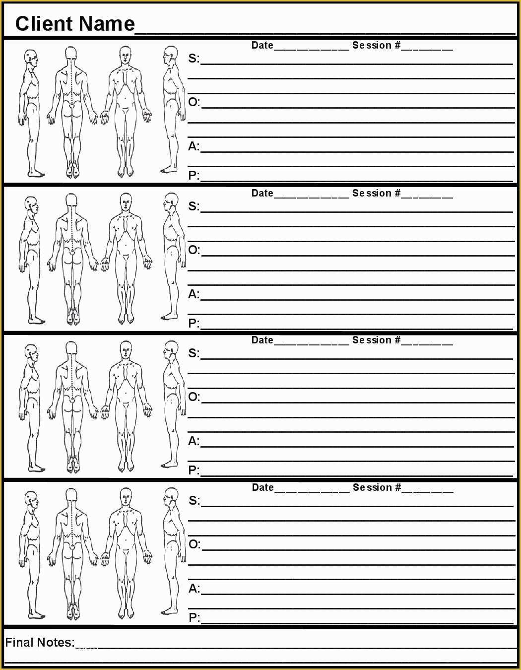 Chiropractic soap Notes Template Free Of Free Massage soap forms Resources &amp; Downloads