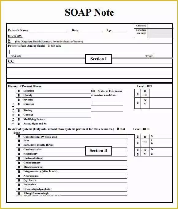 Chiropractic soap Notes Template Free Of soap Note Template 10 Download Free Documents In Pdf Word