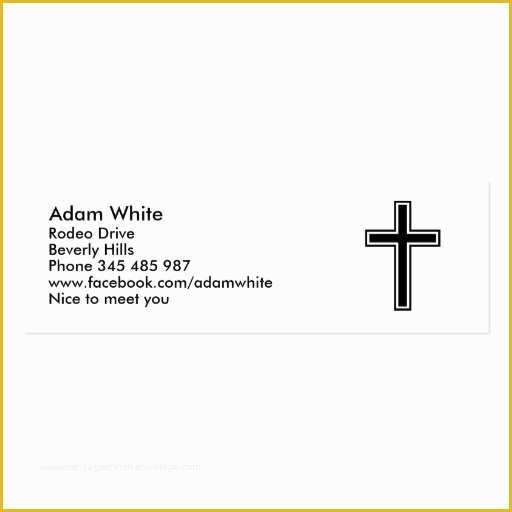 Christian Business Cards Templates Free Of Christian Cross Double Sided Mini Business Cards Pack Of