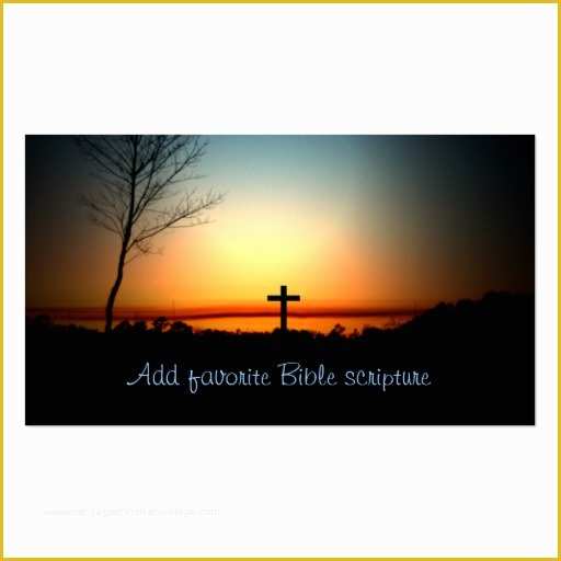 Christian Business Cards Templates Free Of Sunset Christian Cross Double Sided Standard Business