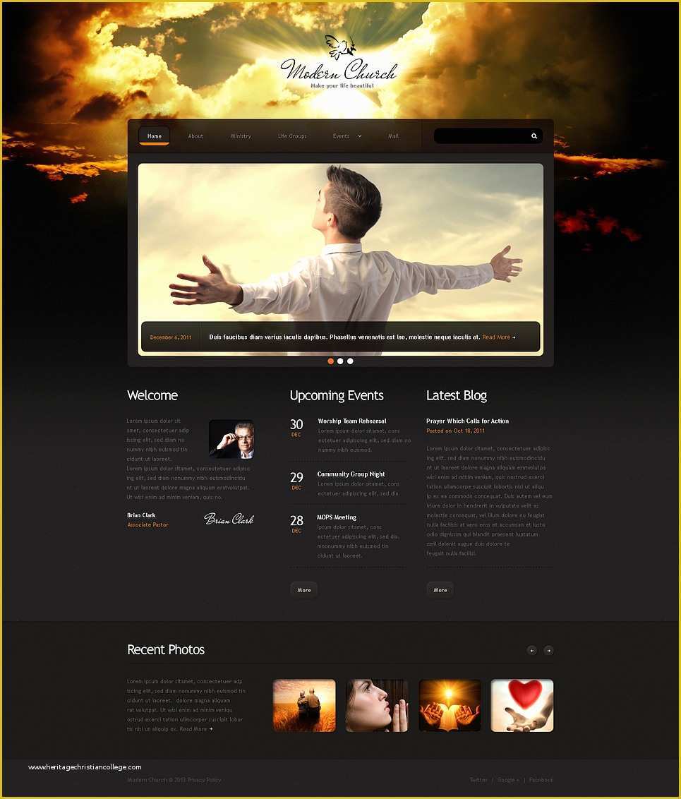 Christian Church Website Templates Free Download Of Christian Responsive Website Template Web Design