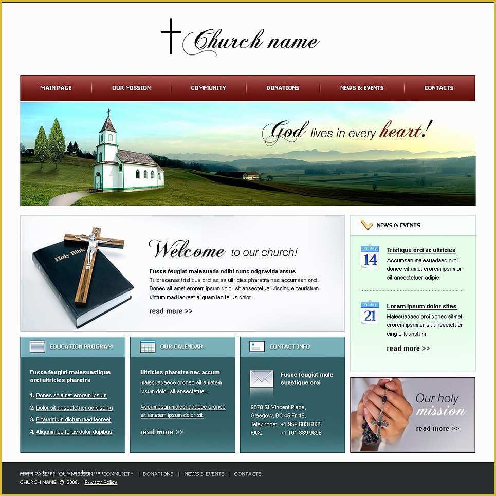 Christian Church Website Templates Free Download Of Christian Website Template Web Design Templates Website