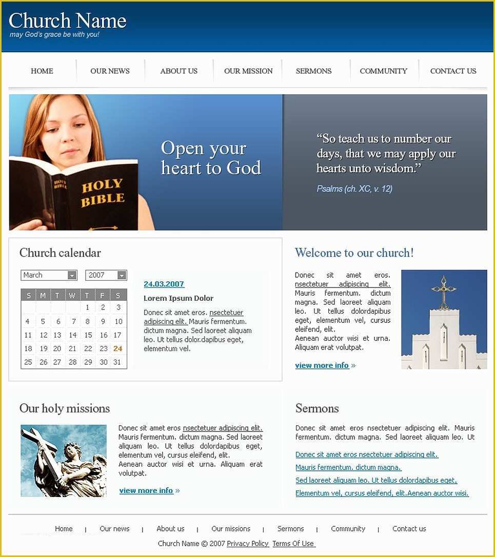 Christian Church Website Templates Free Download Of Christian Website Template Web Design Templates Website