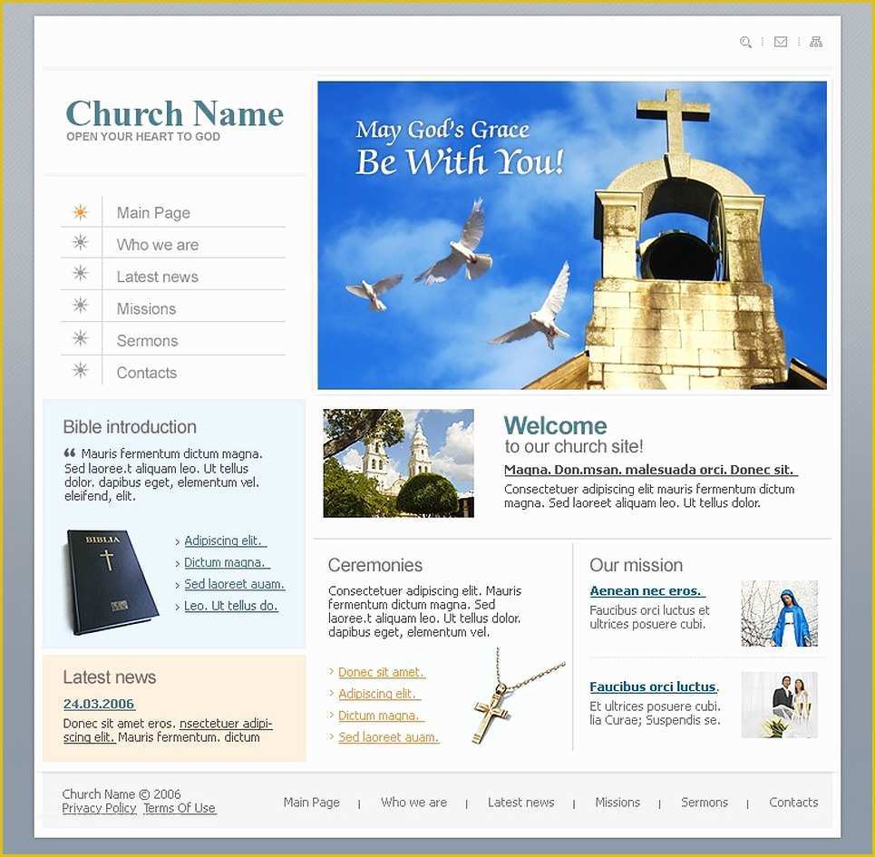 Christian Church Website Templates Free Download Of Christian Website Template Web Design Templates Website