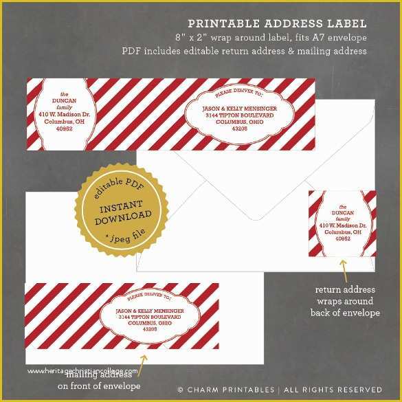 Christmas Address Labels Free Templates Of 24 Holiday Label Templates Free Psd Vector Eps Png
