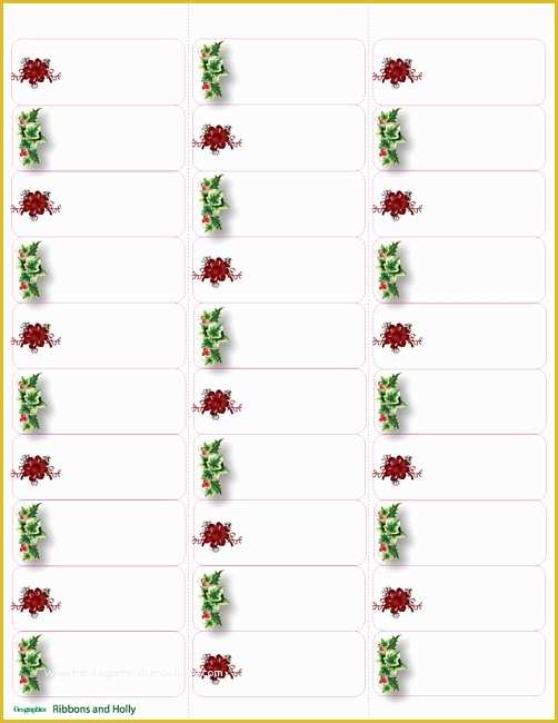 Christmas Address Labels Free Templates Of Free Christmas Address Labels Templates – Happy Holidays