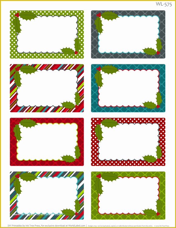 Christmas Address Labels Free Templates Of Printable Christmas Labels for Homemade Baking