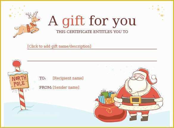 Christmas Blank Gift Certificate Template Free Of 20 Christmas Gift Certificate Templates Word Pdf Psd