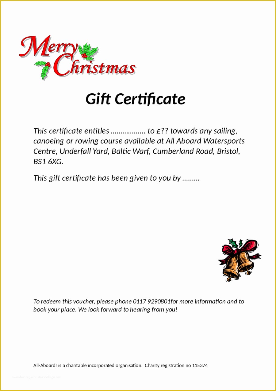 Christmas Blank Gift Certificate Template Free Of 2019 Gift Certificate form Fillable Printable Pdf