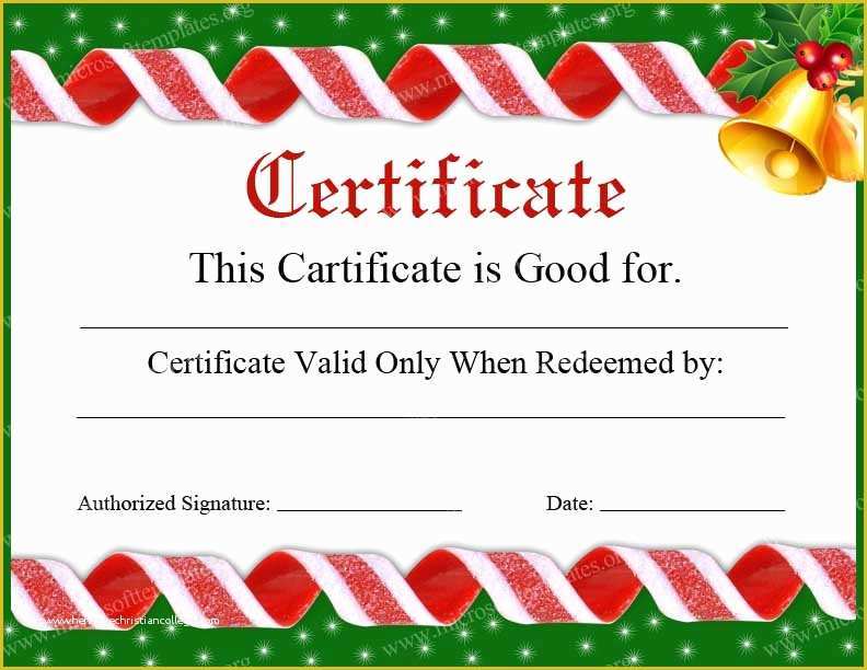 Free Printable Gift Certificates Templates Christmas