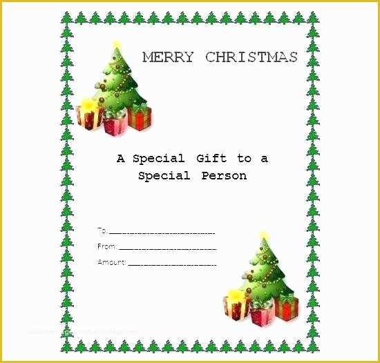 Christmas Blank Gift Certificate Template Free Of Blank T Card Template