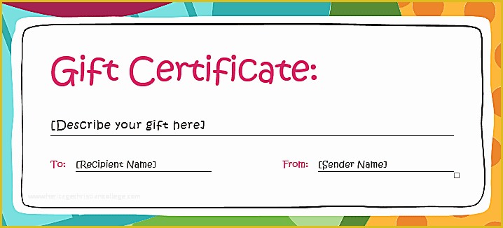 Christmas Blank Gift Certificate Template Free Of Custom Gift Certificate Templates for Microsoft Word