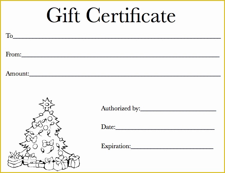 Christmas Blank Gift Certificate Template Free Of Holiday Gift Certificate Template