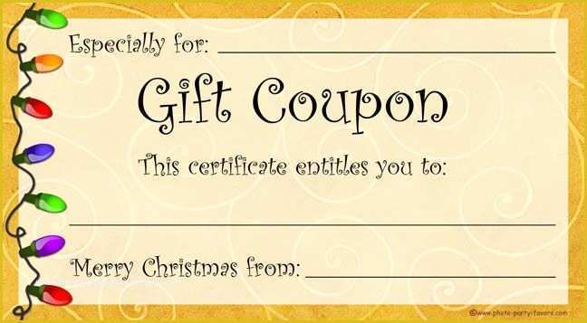 Christmas Blank Gift Certificate Template Free Of Need A Last Minute Christmas Gift Free Printable