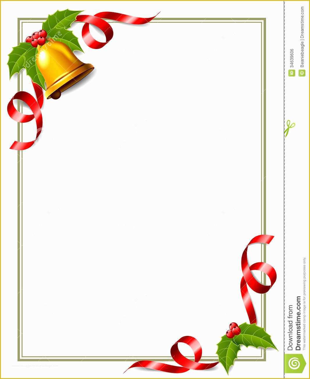 Christmas Border Templates Free Download Of Christmas Letter Border Template Collection