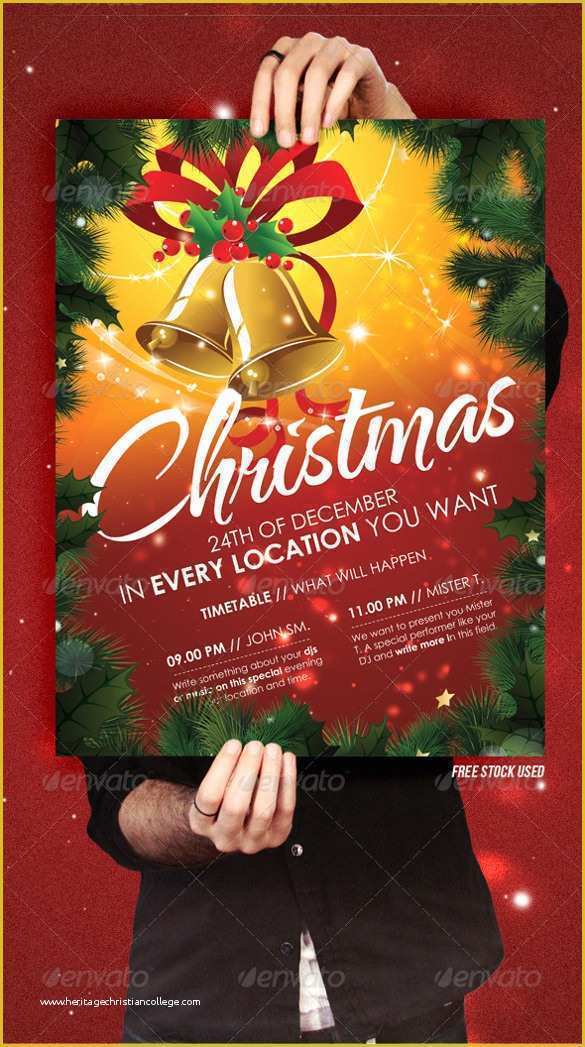 Christmas Card Invitation Templates Free Of 20 Christmas Invitation Templates Free Sample Example