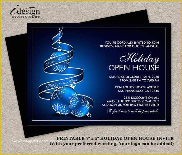 Christmas Card Invitation Templates Free Of 22 Open House Invitation Templates – Free Sample Example