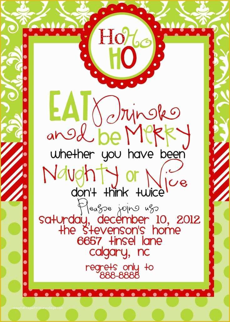 Christmas Card Invitation Templates Free Of 25 Unique Christmas Party Invitations Ideas On Pinterest