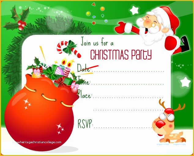 Christmas Card Invitation Templates Free Of 7 Christmas Invitation Template Bookletemplate