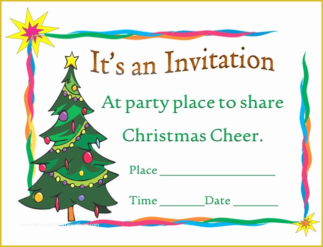 Christmas Card Invitation Templates Free Of 7 Christmas Invitation Template Bookletemplate