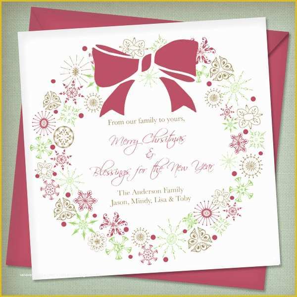 Christmas Card Invitation Templates Free Of Christmas Invitation Templates with Wreath – Download & Print