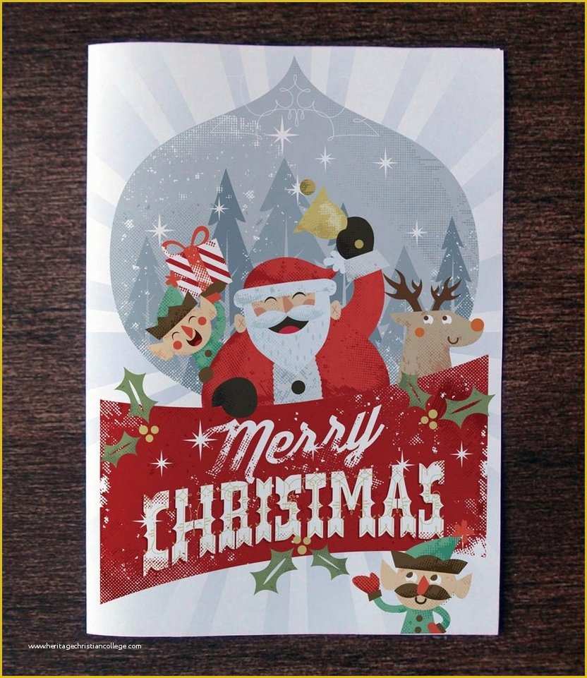 Christmas Card Invitation Templates Free Of Free Christmas Card Invitation Template by Pixeden On