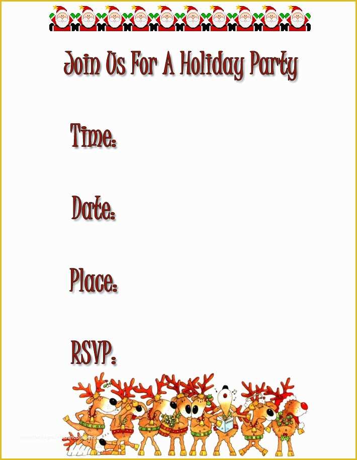 Christmas Card Invitation Templates Free Of Free Holiday Party Invitations Free Christmas Invitations