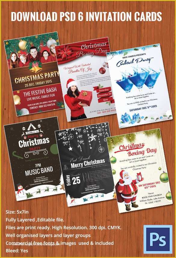 Christmas Card Invitation Templates Free Of Invitation Card Template – 20 Free Sample Example format