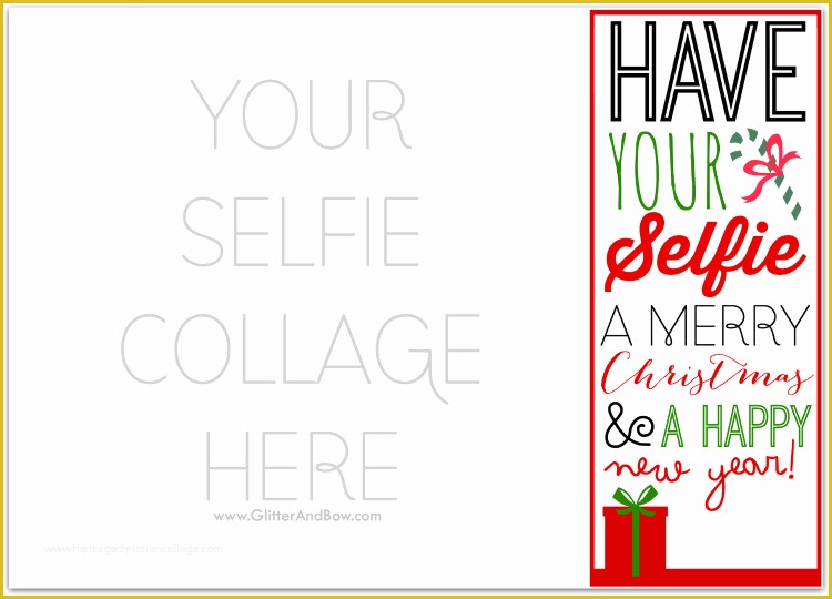 Christmas Card Print Templates Free Of Diy Printable Selfie Christmas Card A Free Template