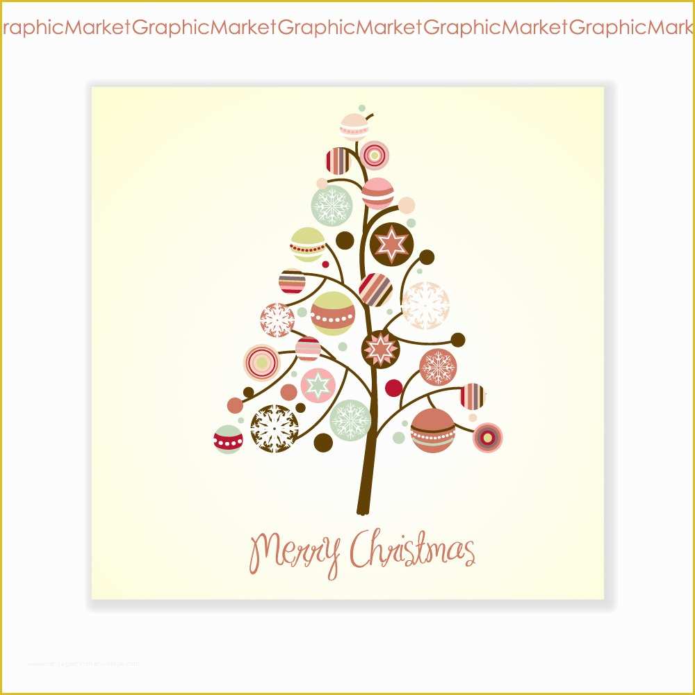 Christmas Card Print Templates Free Of Xmas Tree Card and Clip Art Digital Collage by Graphicmarket