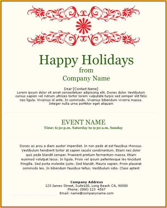 Christmas Email Invitations Templates Free Of Email Holiday Party ...