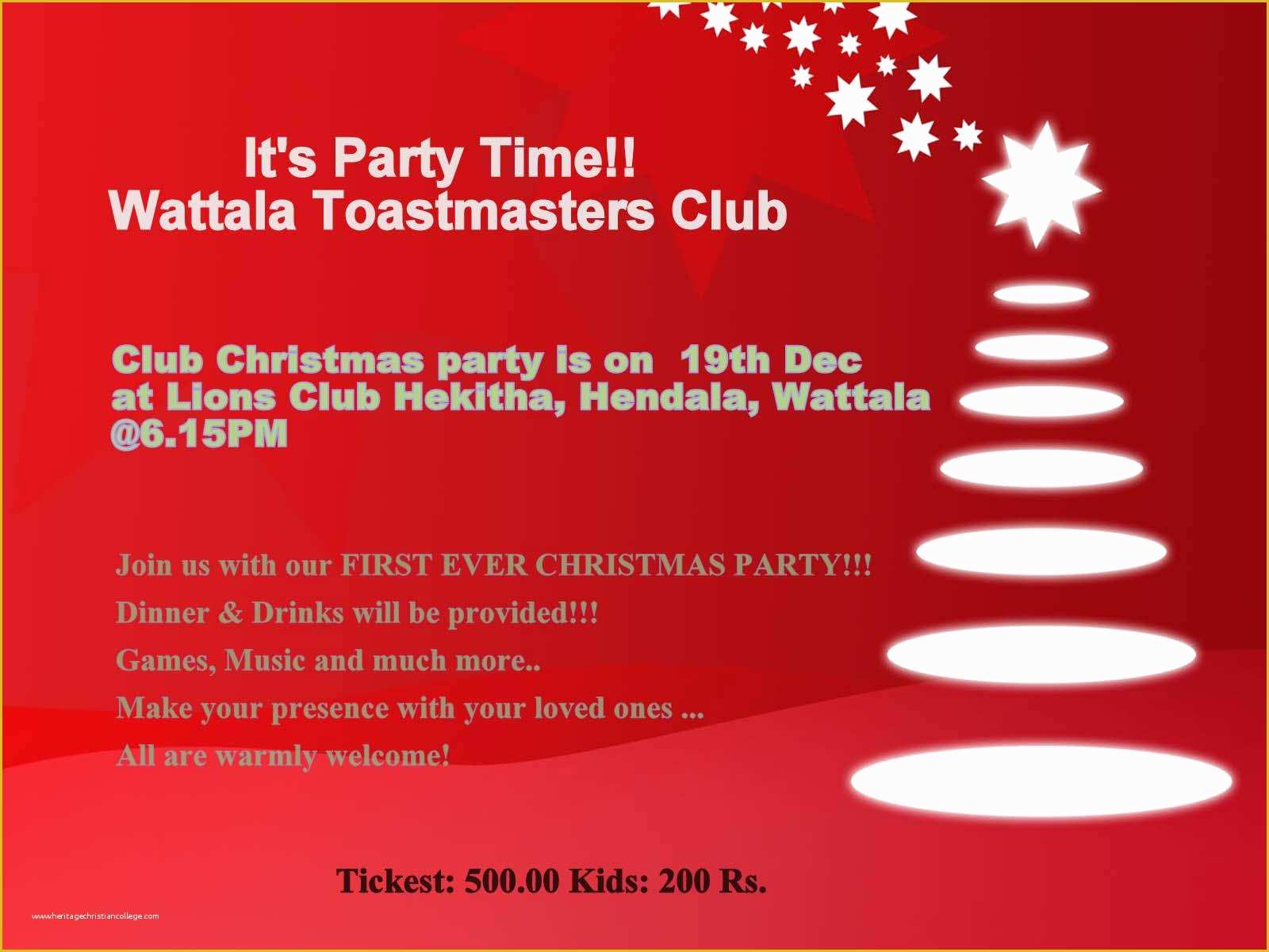 Christmas Email Invitations Templates Free Of Free Christmas Party Invitations