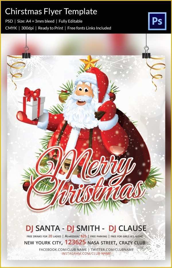 Christmas Flyer Word Template Free Of 60 Christmas Flyer Templates Free Psd Ai Illustrator