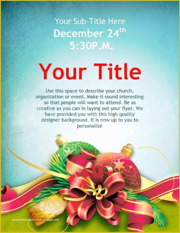 Christmas Flyer Word Template Free Of 7 Best Of Christmas Flyer Templates Microsoft