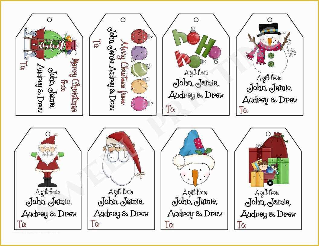 Christmas Labels Free Printable Templates Of 16 Printed Personalized Christmas Iii T Tags by Swell