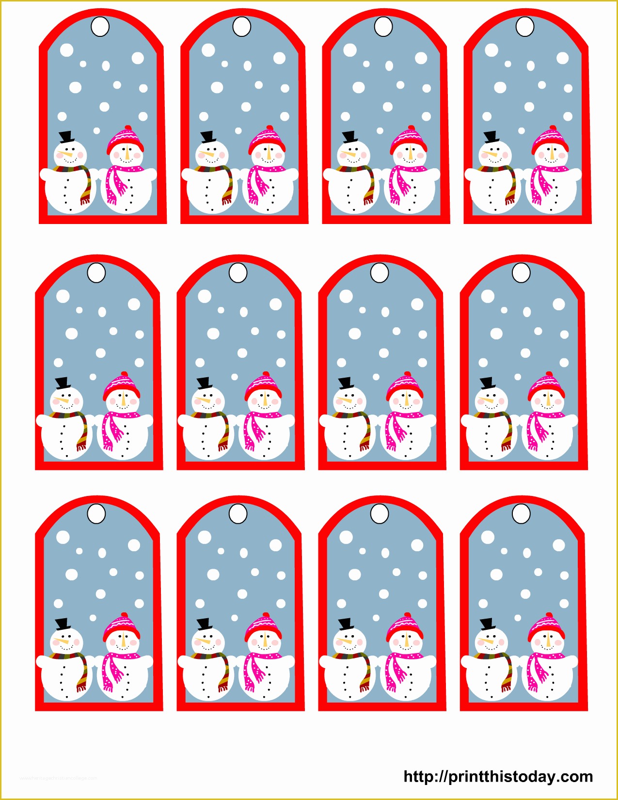 Christmas Labels Free Printable Templates Of Free Printable Snowman Christmas Gift Tags